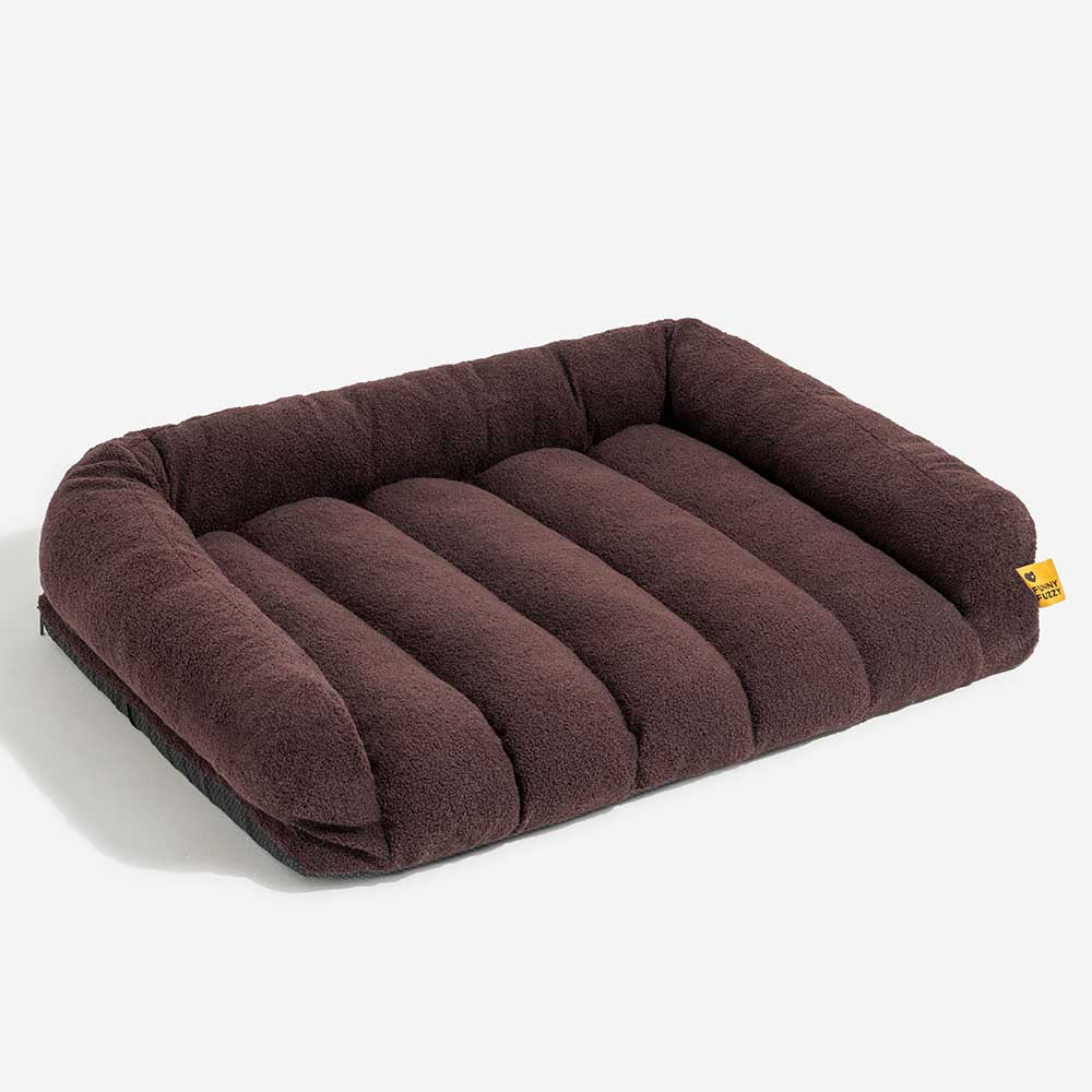 Großes Weiches Stützendes Orthopädisches Eckhundebett mit Kopfstütze - Cloudy Napper