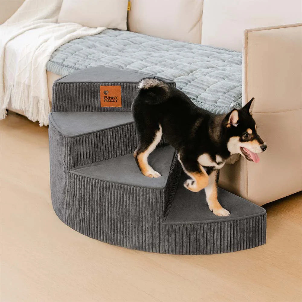 CreamyStep Haustiertreppe – Abnehmbar & Gelenkfreundlich aus Cordura