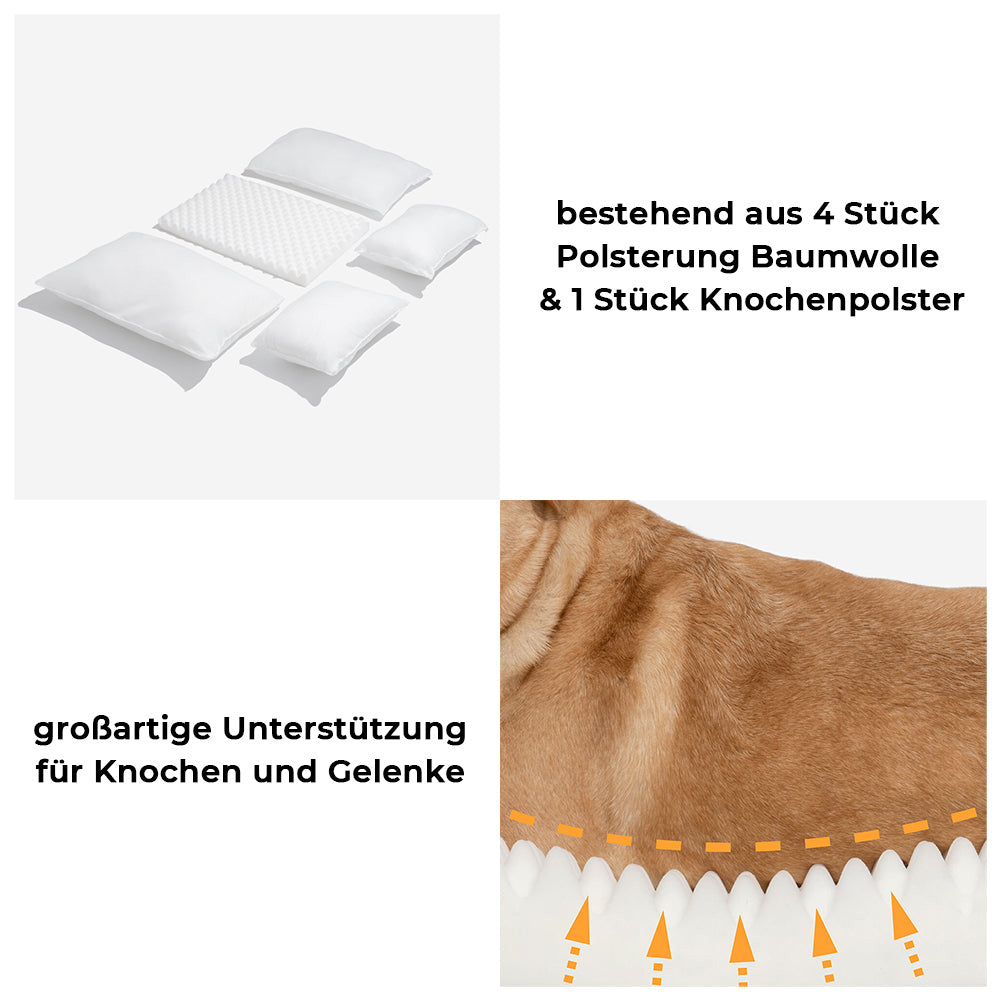 Modisch Gestreiftes Doppellagiges eckhundebett für Hunde und Katzen aus Lammwolle
