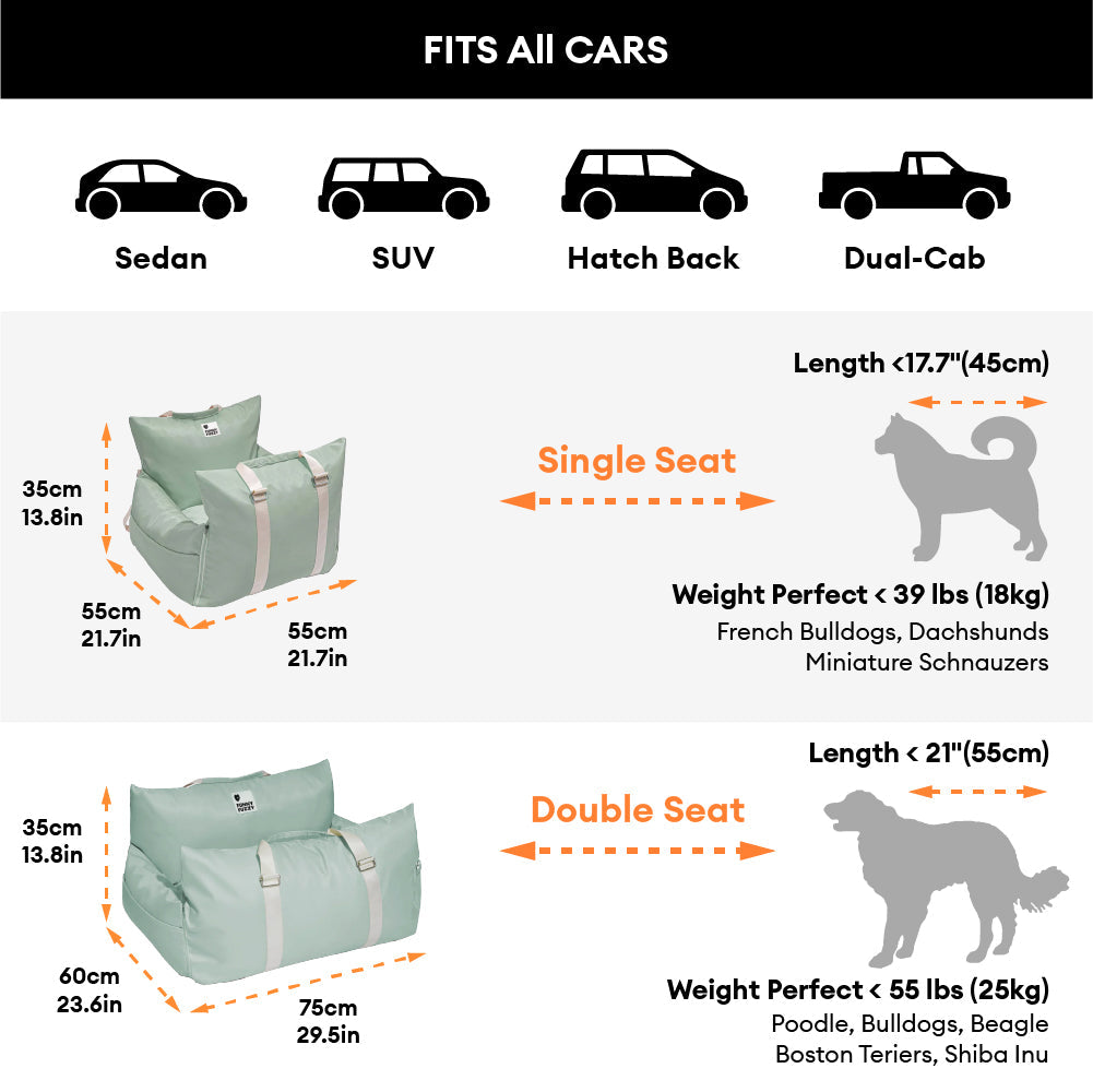 Wasserfestes ISOFIX Hundesitz-Bett – FirstClass