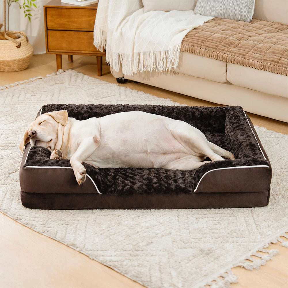 Abnehmbares Wasserdichtes Vollständig Umschließendes Orthopädisches Eckhundebett