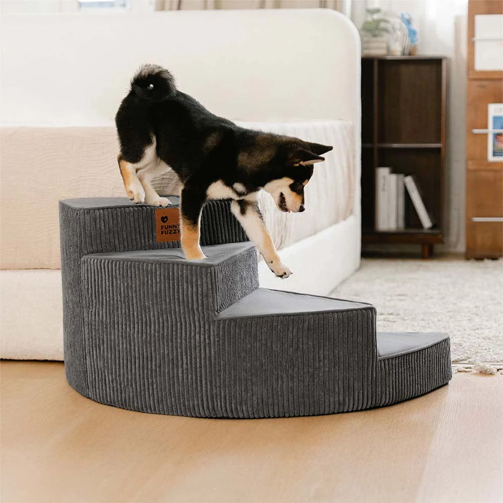 CreamyStep Haustiertreppe – Abnehmbar & Gelenkfreundlich aus Cordura