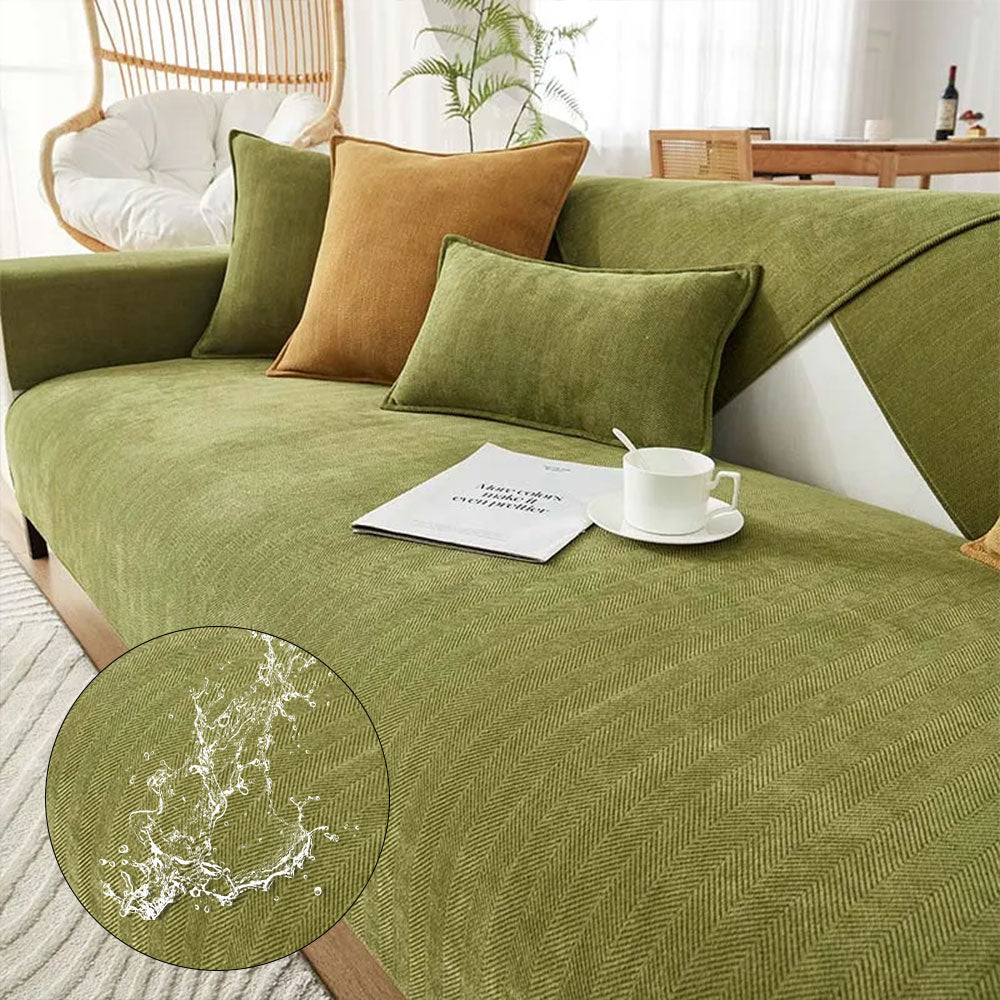 Wasserdichter Anwuchsverhindernder Outdoor Sofabezug aus Chenille mit Fischgrätenmuster
