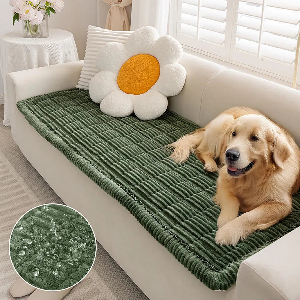 Wasserfeste weiche Flanell-Haustiermatte, atmungsaktive Hundedecke mit rutschfestem Sofabezug
