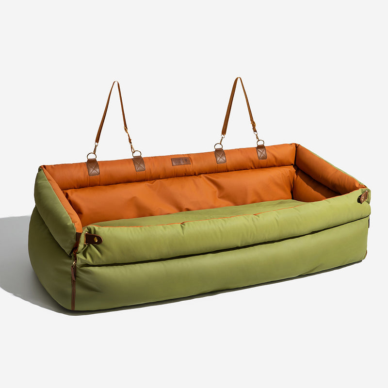 Großes Deluxe-Autositz-Sitzbett aus Kunstleder für Hunde - Urban Voyager