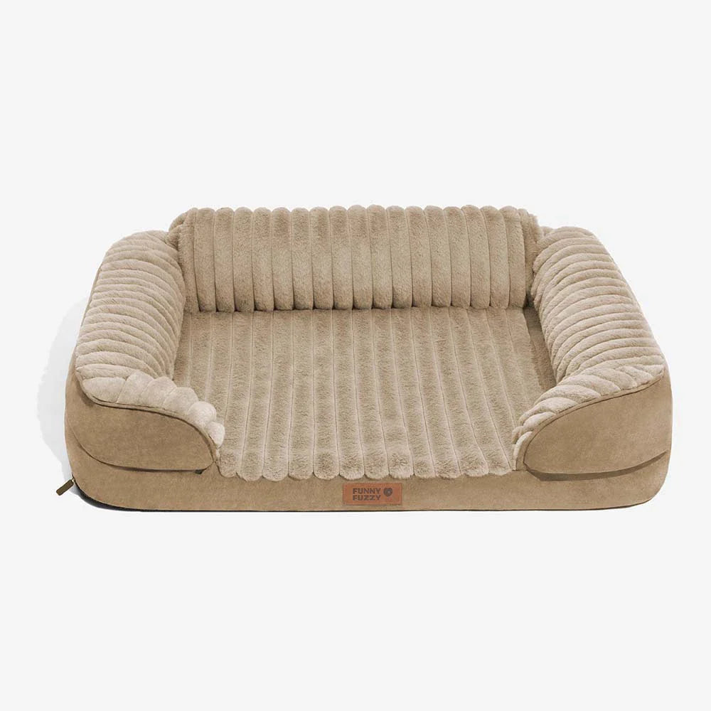 Fluffiges Plüsch-Orthopädisches Waschbares Bolster- Eckhundebett- ComfyPaws
