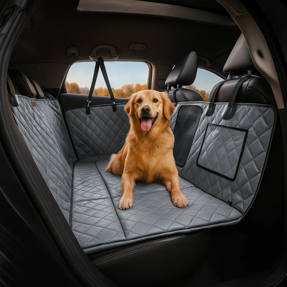 Premium Kunstleder wasserabweisend Hängematte Hund Autositz Abdeckung - RideProtector