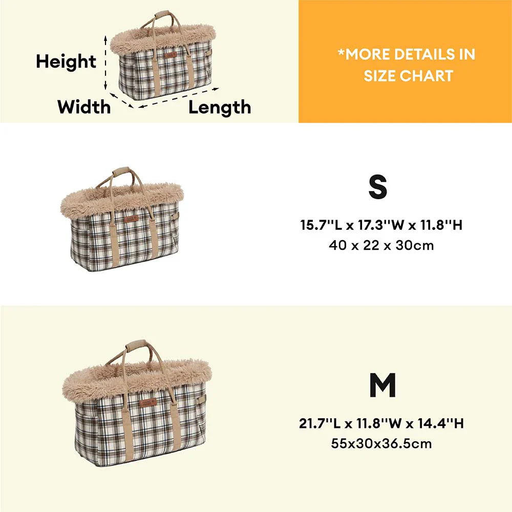 2 in 1 großer Alljahres-Haustierträger und Hundeschlafsack - Voyager's Plaid