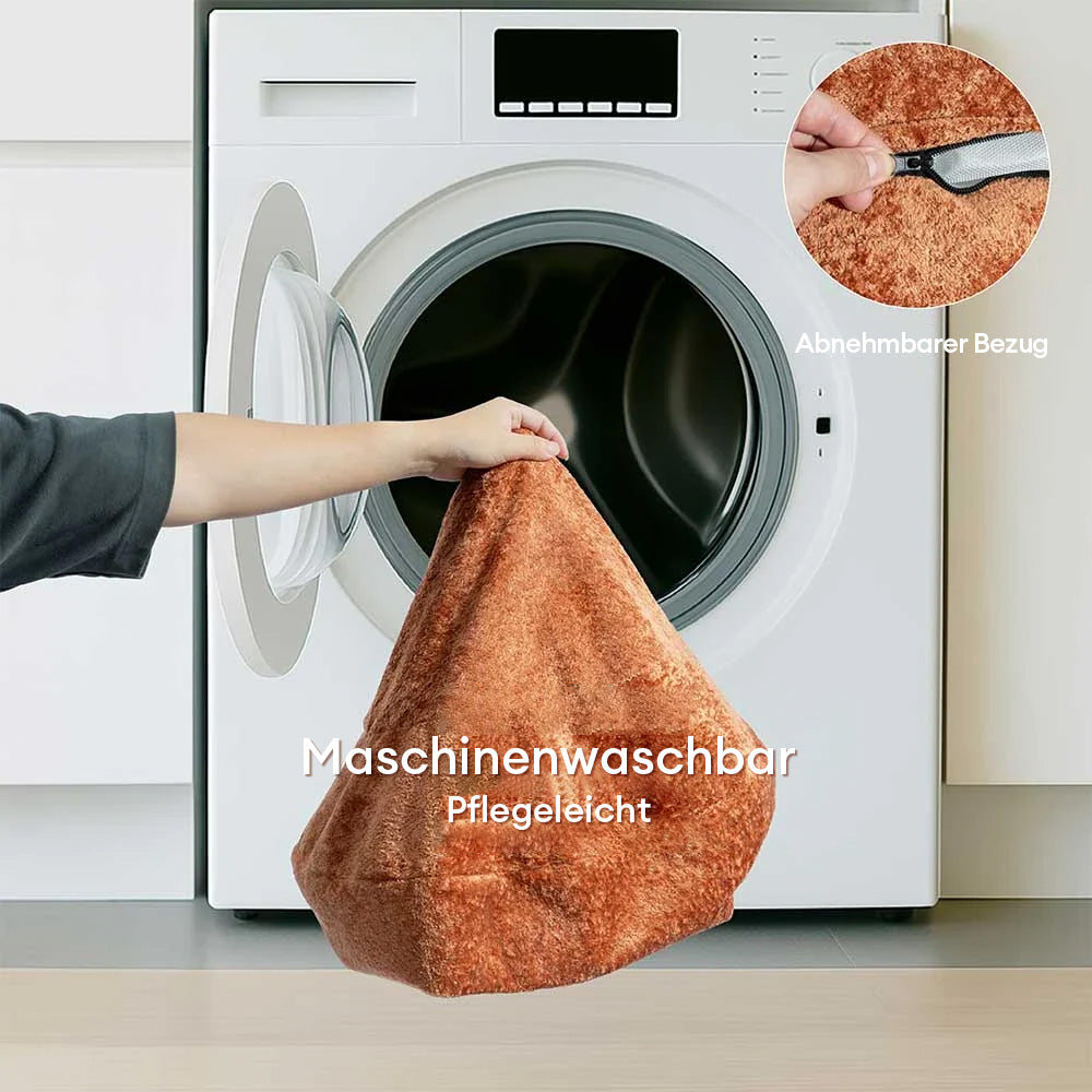 Orthopädisches Donut-Hundebett aus Diamond Velvet mit abnehmbarem Kissen – DreamNest