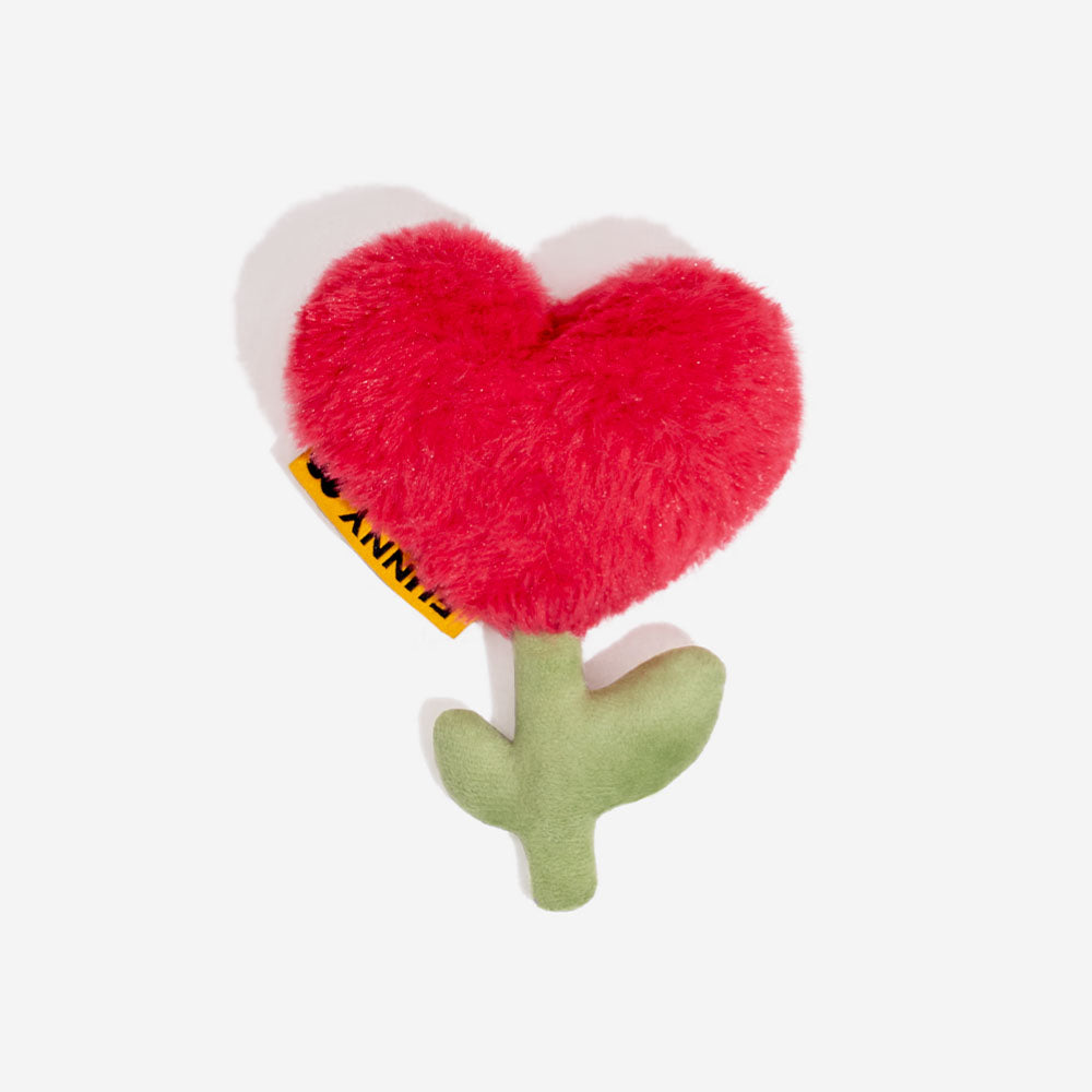 FUNNYFUZZY Valentinstags-Rose Plüsch Quietschspielzeug für Hunde