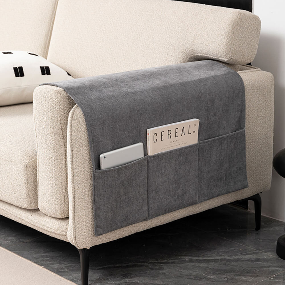 Chenille Antikratzer Sofa-Armlehnenbezug Zeitschriftenhalter