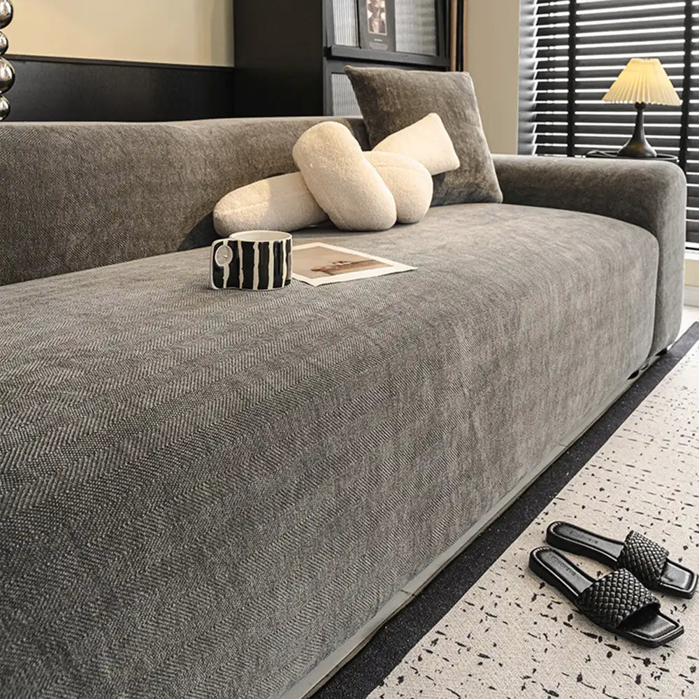 Zickzack Vollabdeckung Kratzfest Sofa Schutz Magische Stretch Eckcouchbezug