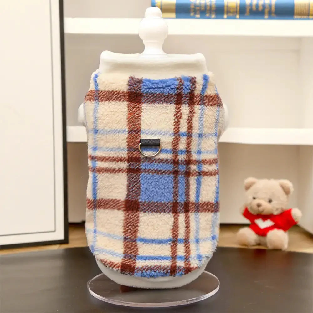 Kariert Bequem Warm Plüsch Hund Pullover Geeignet Für Alle Hunderassen