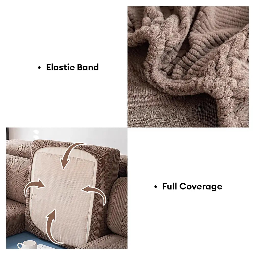 Polarfleece Weiche Antistatische Schutz Sofa Elastischer Vollumschlag Couchbezug