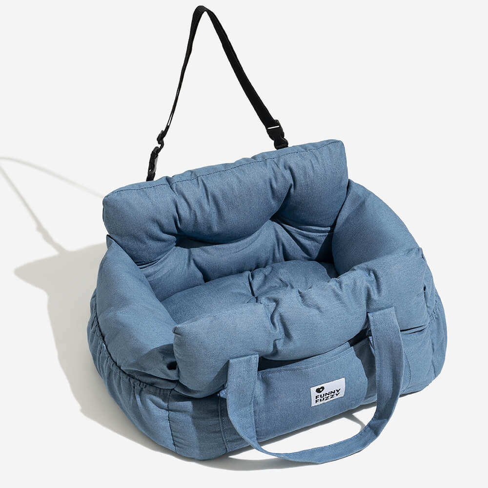 Portable Leisure Outing Pet Bolster Large Dog Car Seat Bed - FUNNYFUZZY