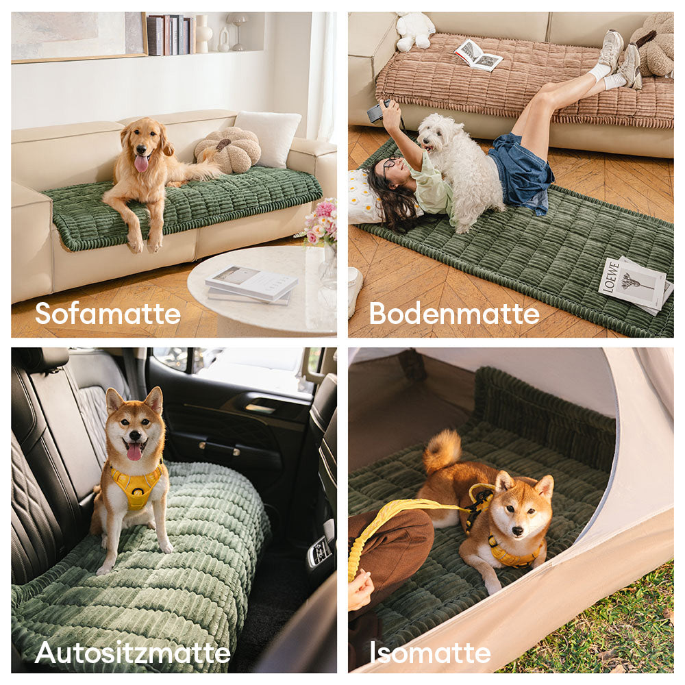 Wasserfeste weiche Flanell-Haustiermatte, atmungsaktive Hundedecke mit rutschfestem Sofabezug
