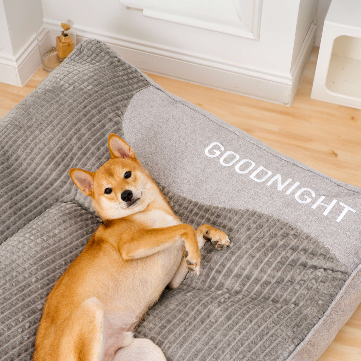 Großes Dickes Kratzfestes Orthopädisches Hundekissenbett mit Wirbelsäulenschutz