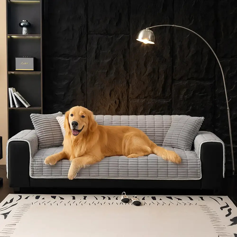 Einsitzer Bequemer Fleece Sofa Schutzhülle, Wasserdicht & Rutschfester Couchbezug
