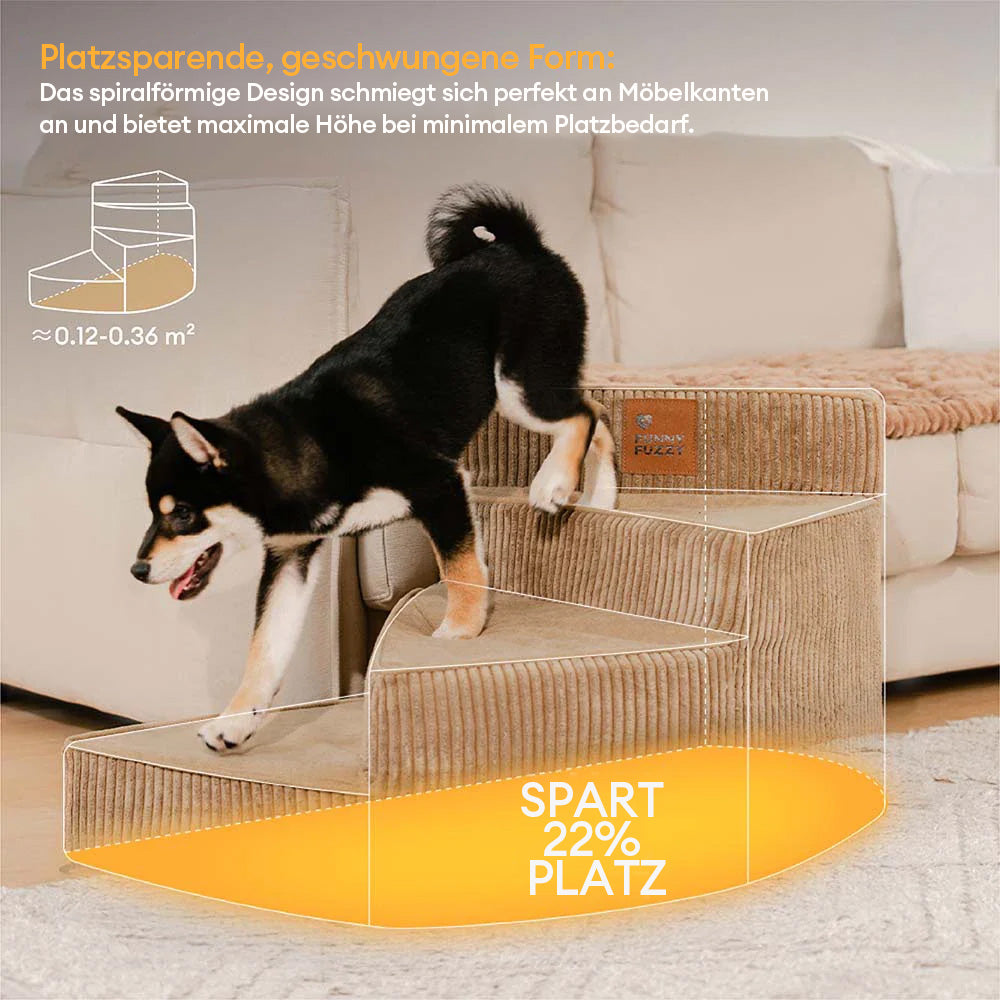 CreamyStep Haustiertreppe – Abnehmbar & Gelenkfreundlich aus Cordura