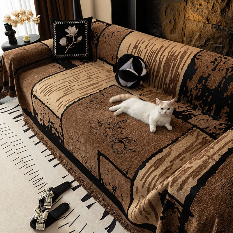 Vintage Chenille Anti-Kratzer Sofa-Schonbezug Couchdecke