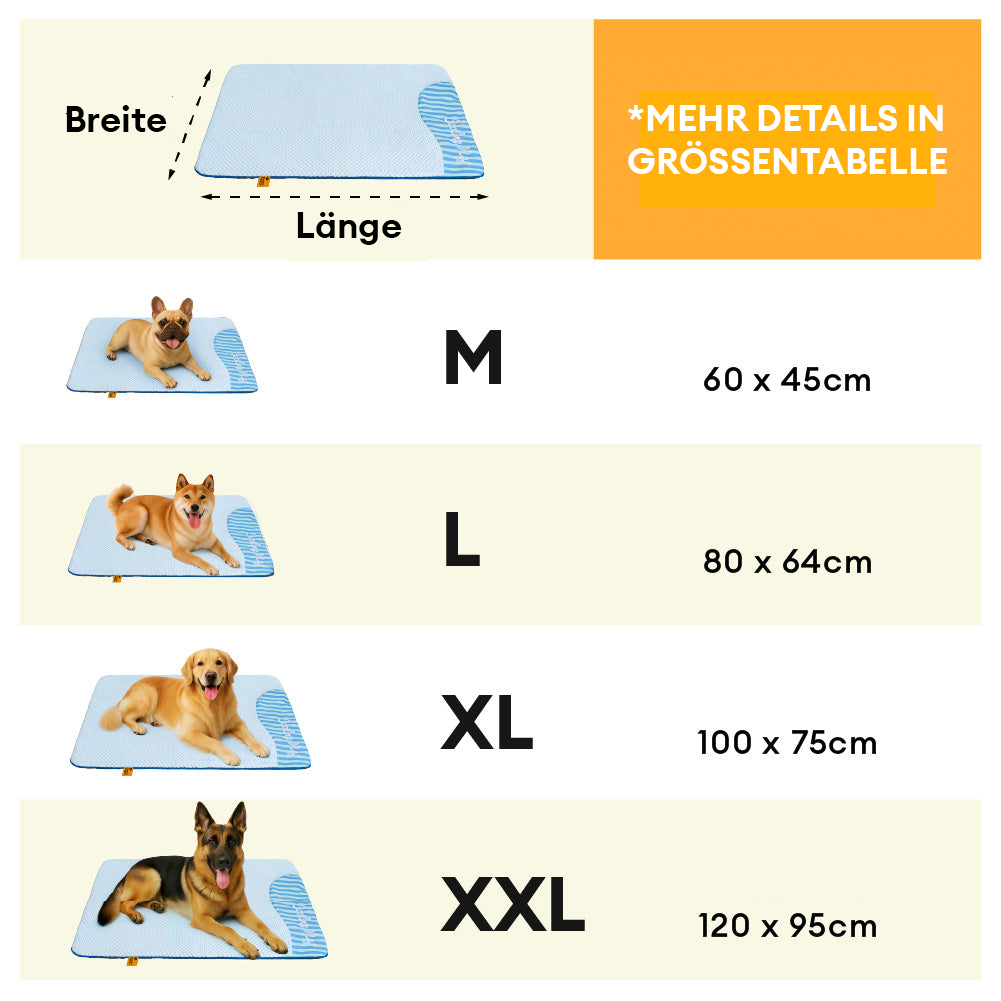 Große Waschbare Kühlende Rutschfeste Hundematte - Kühlende Nickerchen