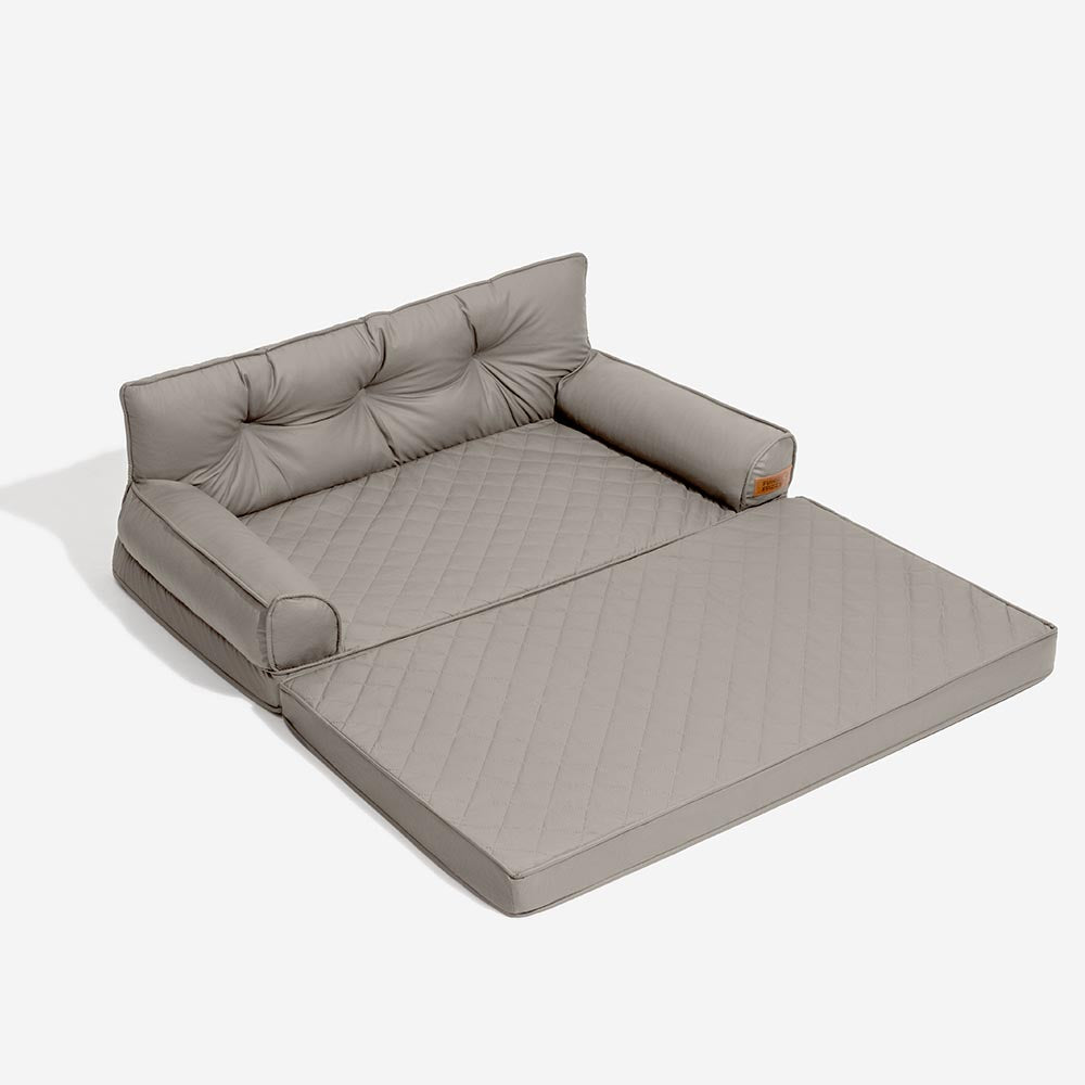 Luxe Kunstleder faltbares orthopädisches großes Hundebett - CoreLounge