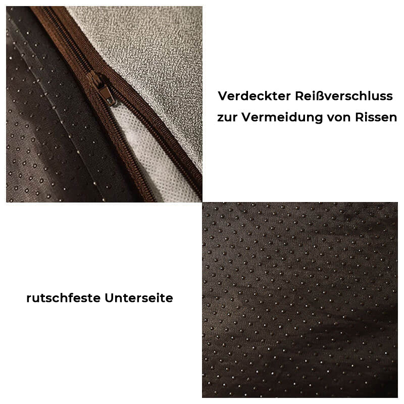 Großes Dickes Kratzfestes Orthopädisches Hundekissenbett mit Wirbelsäulenschutz