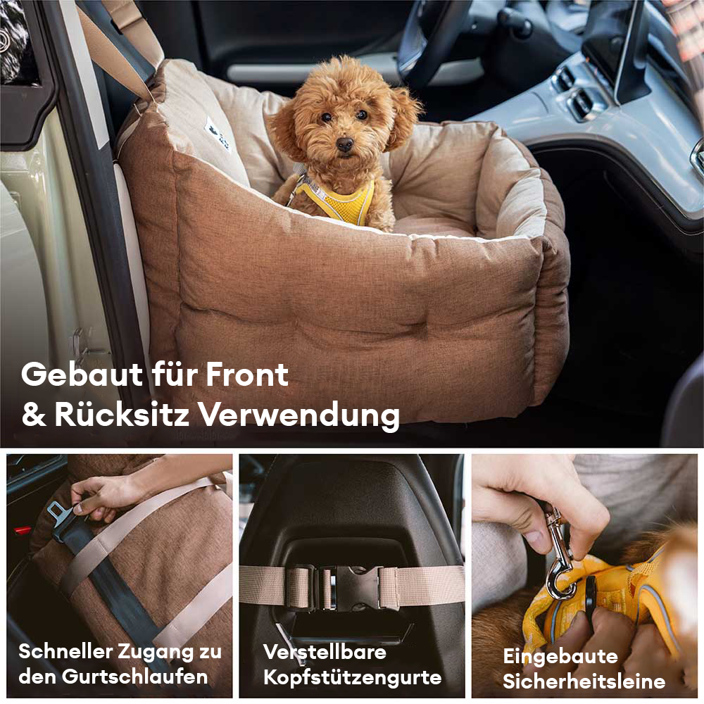 Wasserdichtes & Verdicktes Einzelsitz Hundeautositzbett