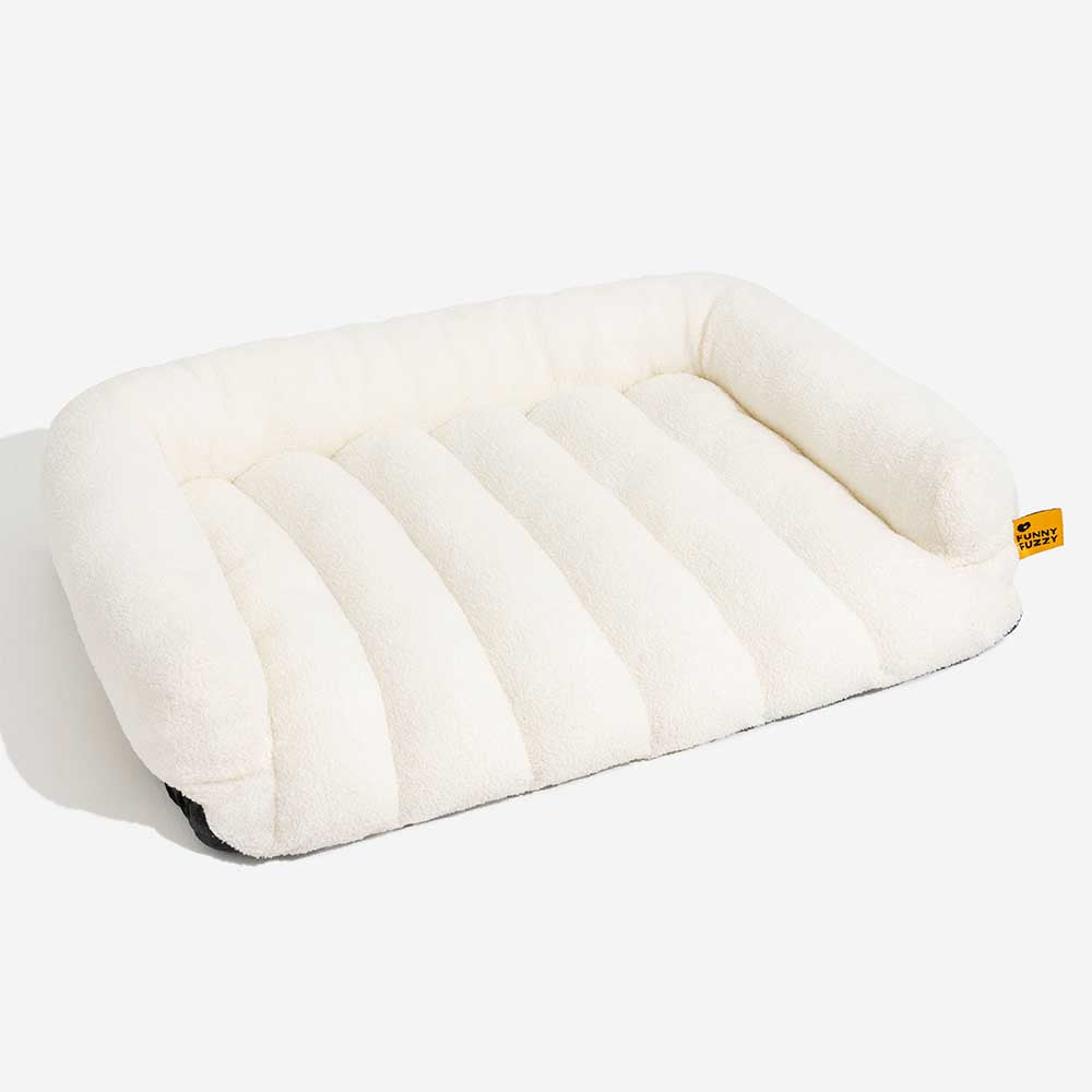 Großes Weiches Stützendes Orthopädisches Eckhundebett mit Kopfstütze - Cloudy Napper
