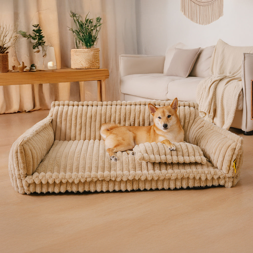 Bettbezug - Großes Waschbares Flauschiges Orthopädisches Weiches Hundekissen & Hundesofabett - Snoozy Dream Bettbezug