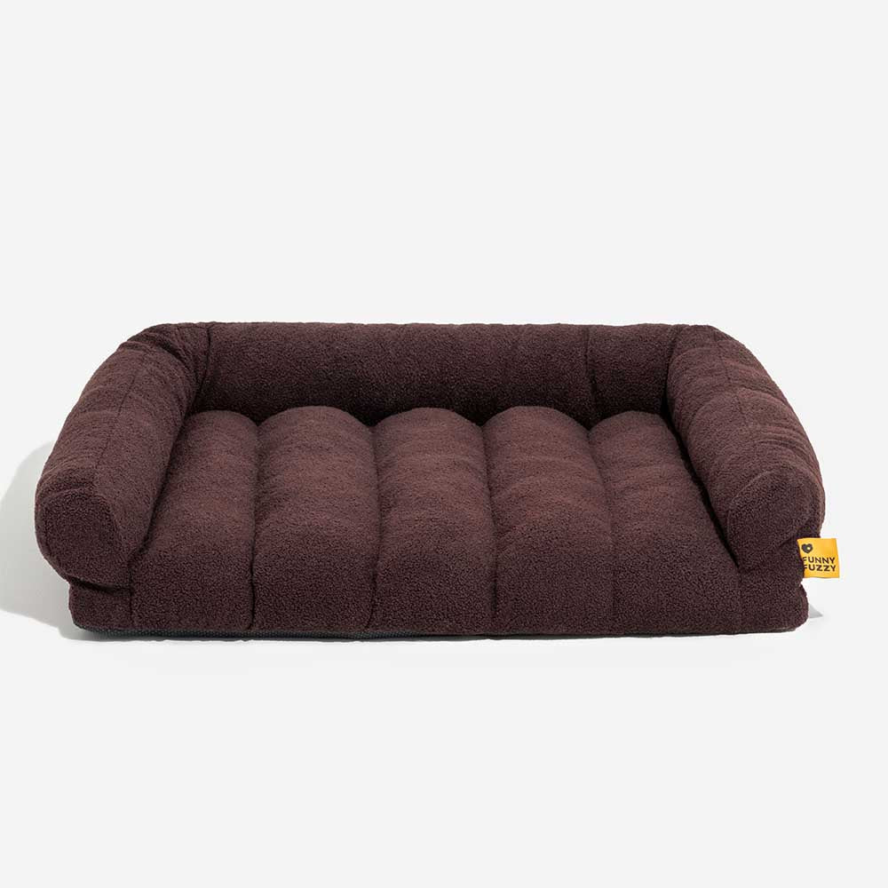 Großes Weiches Stützendes Orthopädisches Eckhundebett mit Kopfstütze - Cloudy Napper