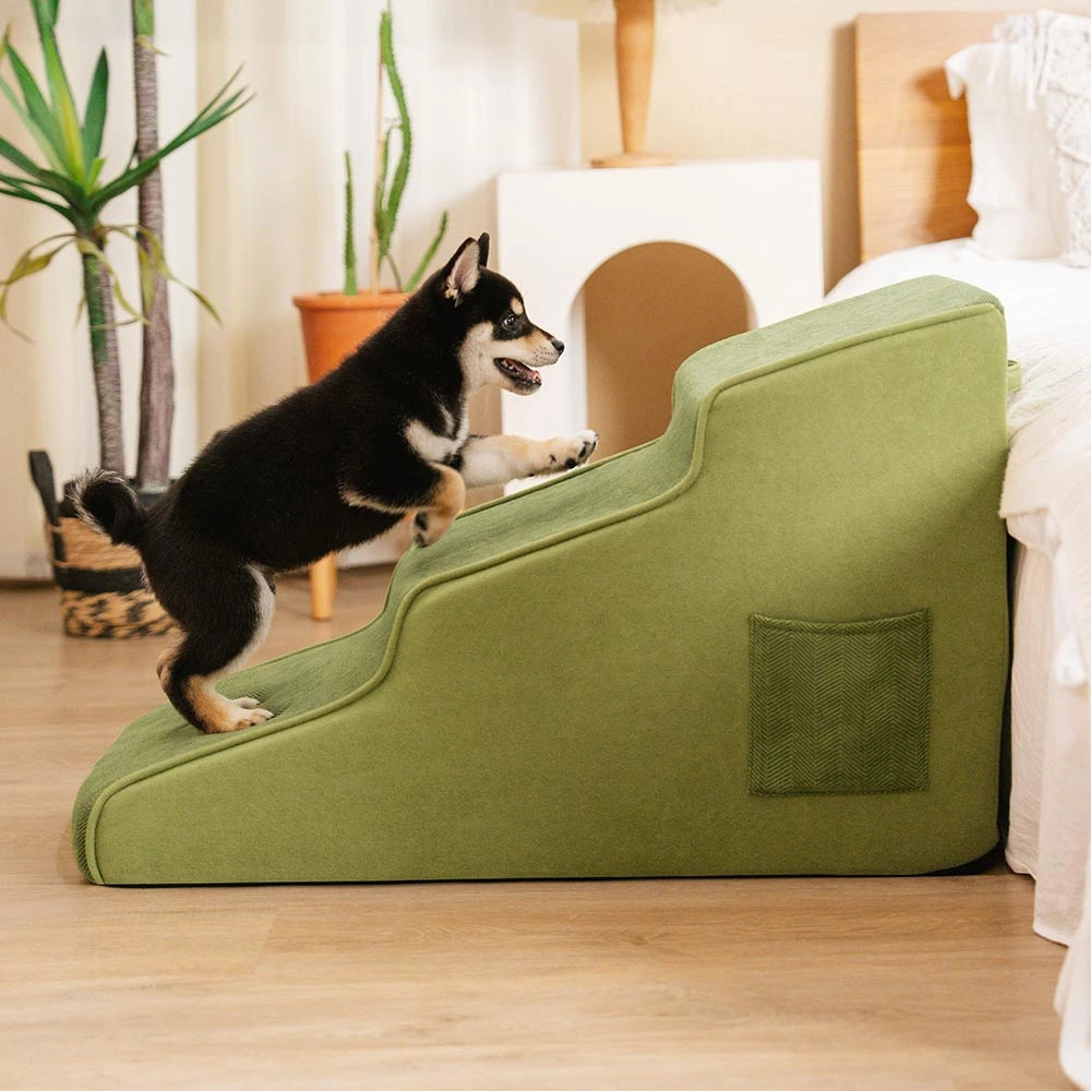 Chenille Extra Breite Rutschfeste Abnehmbare Schwamm Haustier Treppen - SafeRamp