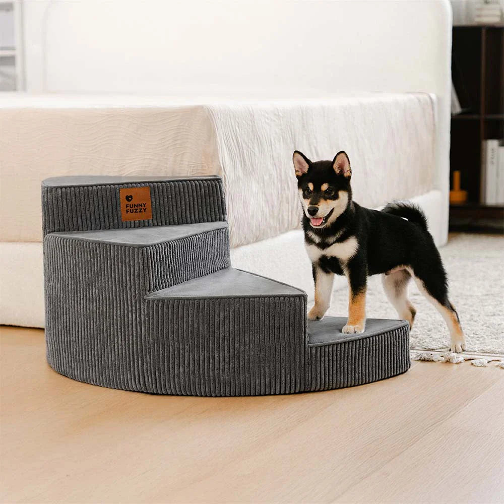 CreamyStep Haustiertreppe – Abnehmbar & Gelenkfreundlich aus Cordura