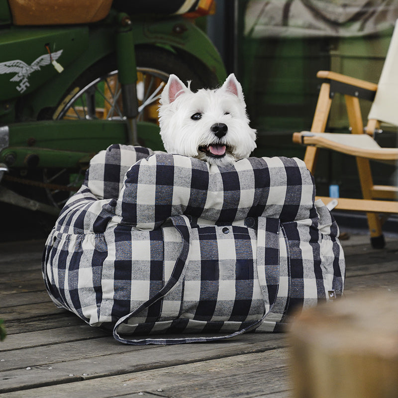 Portable Leisure Outing Pet Bolster Large Dog Car Seat Bed - FUNNYFUZZY