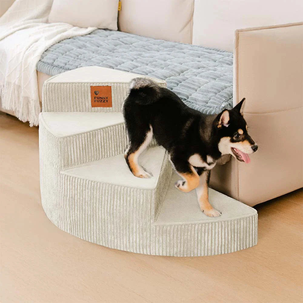 CreamyStep Haustiertreppe – Abnehmbar & Gelenkfreundlich aus Cordura