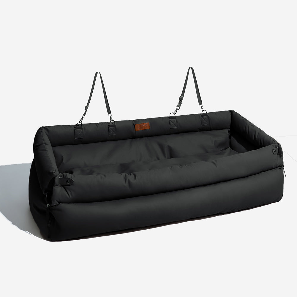Großes Deluxe-Autositz-Sitzbett aus Kunstleder für Hunde - Urban Voyager