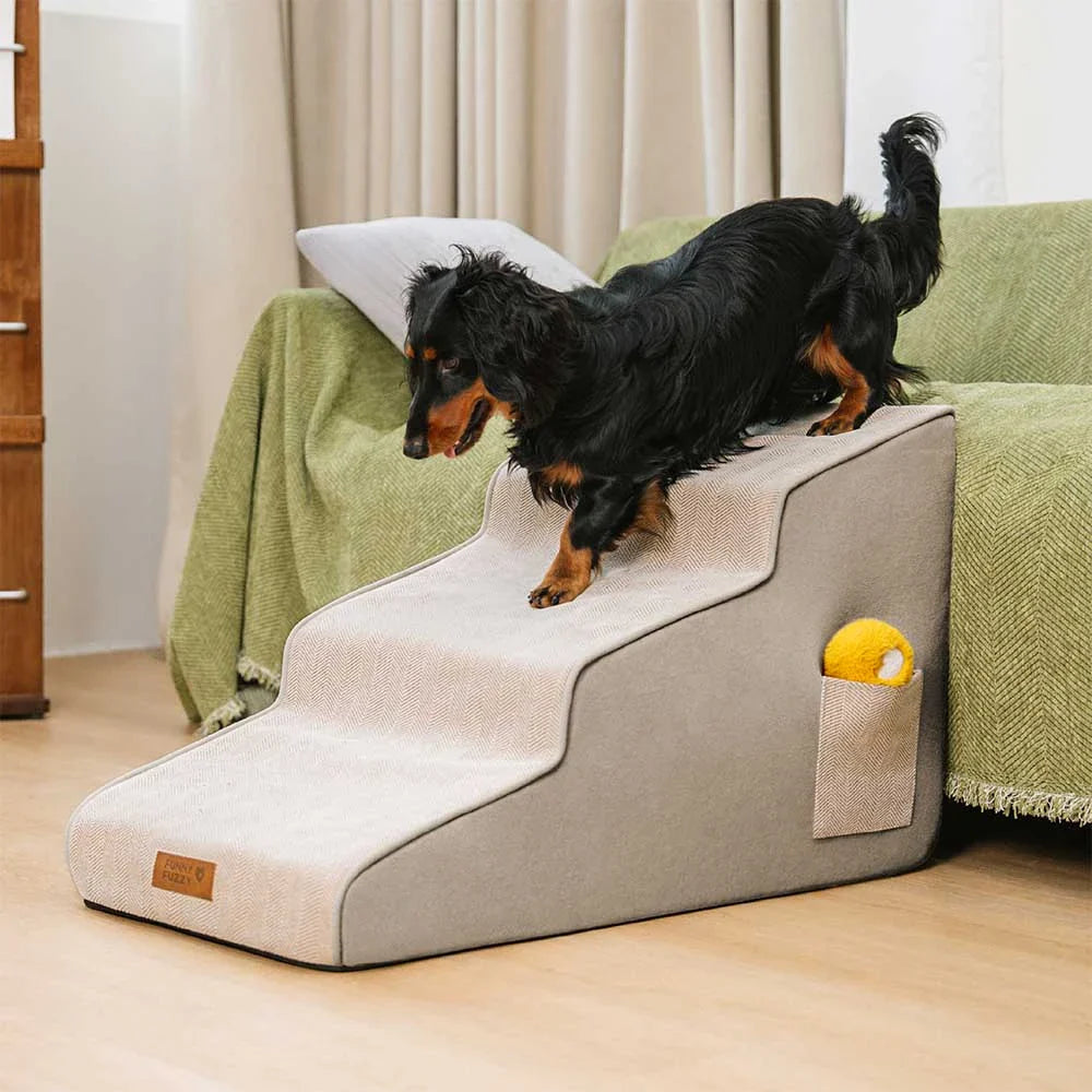 Chenille Extra Breite Rutschfeste Abnehmbare Schwamm Haustier Treppen - SafeRamp