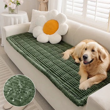 Wasserfeste weiche Flanell-Haustiermatte, atmungsaktive Hundedecke mit rutschfestem Sofabezug