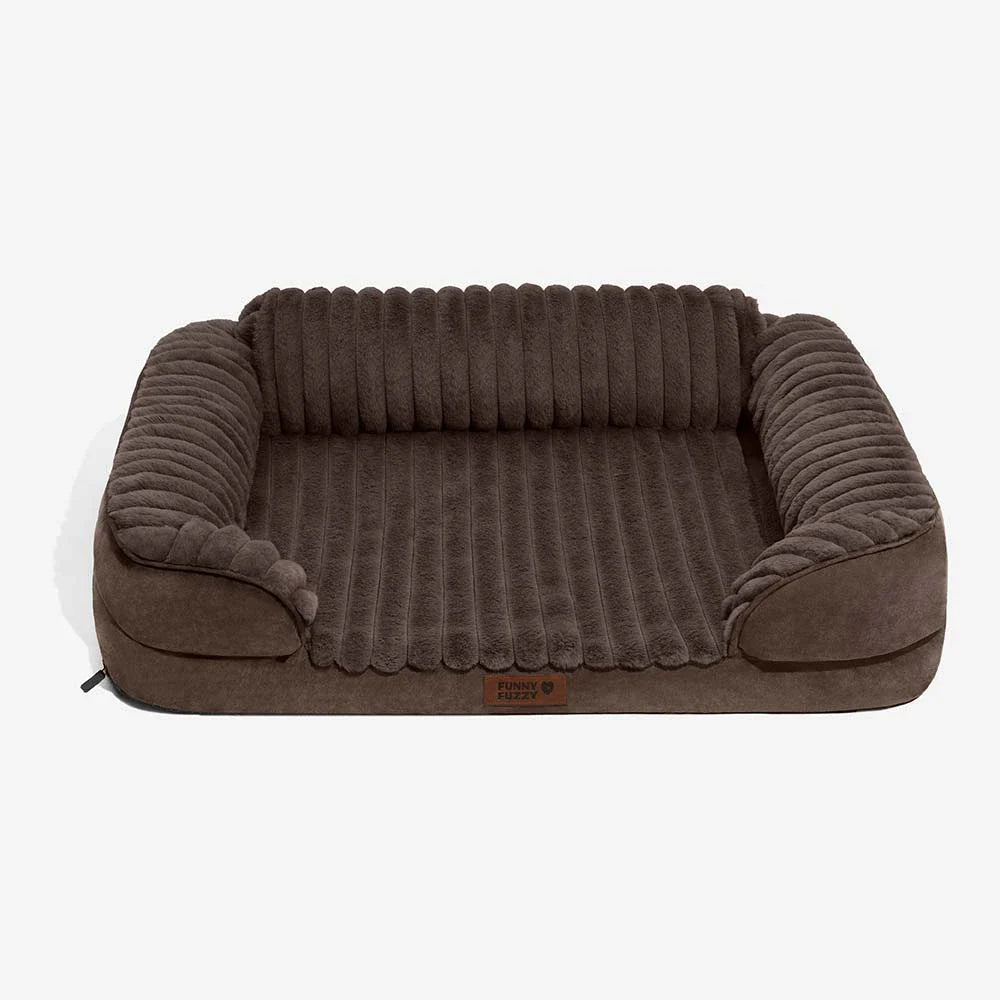 Fluffiges Plüsch-Orthopädisches Waschbares Bolster- Eckhundebett- ComfyPaws