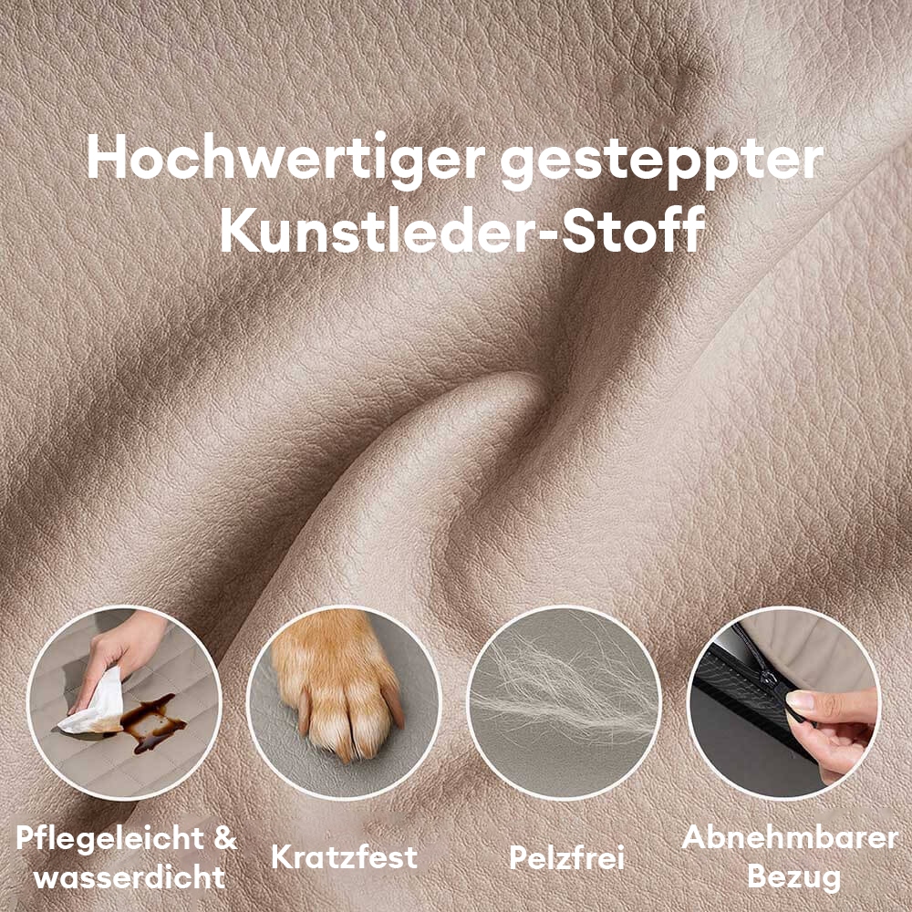 Luxe Kunstleder faltbares orthopädisches großes Hundebett - CoreLounge