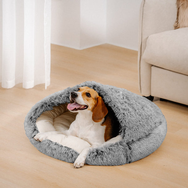 Beruhigendes Halbgeschlossenes Plüsch-Pita-Haustiernest für Hunde