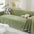 Quaste Couchbezug Chenille-Decke mit Fischgrätenmuster