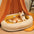 Flauschiges orthopädisches Hundebett in Donutform