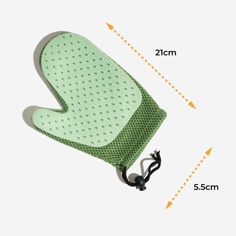 Doppelseitiger Fellpflegehandschuh aus Silikon mit schwimmender Haustierbürste