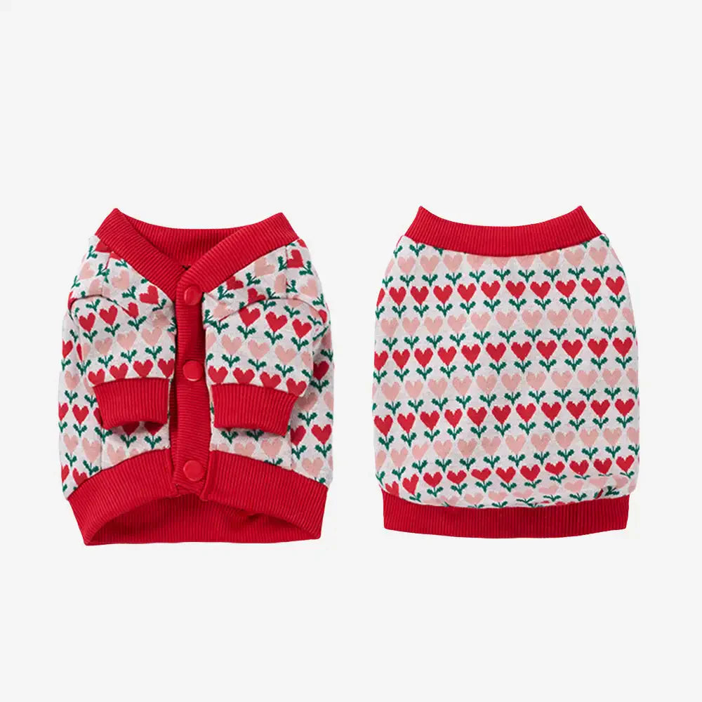 Fair Isle Herzmuster Dachshund Cardigan Hundesweater