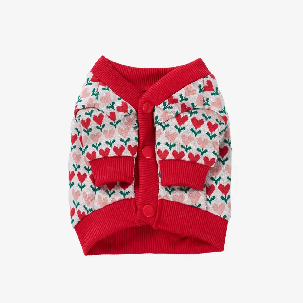 Fair Isle Herzmuster Dachshund Cardigan Hundesweater