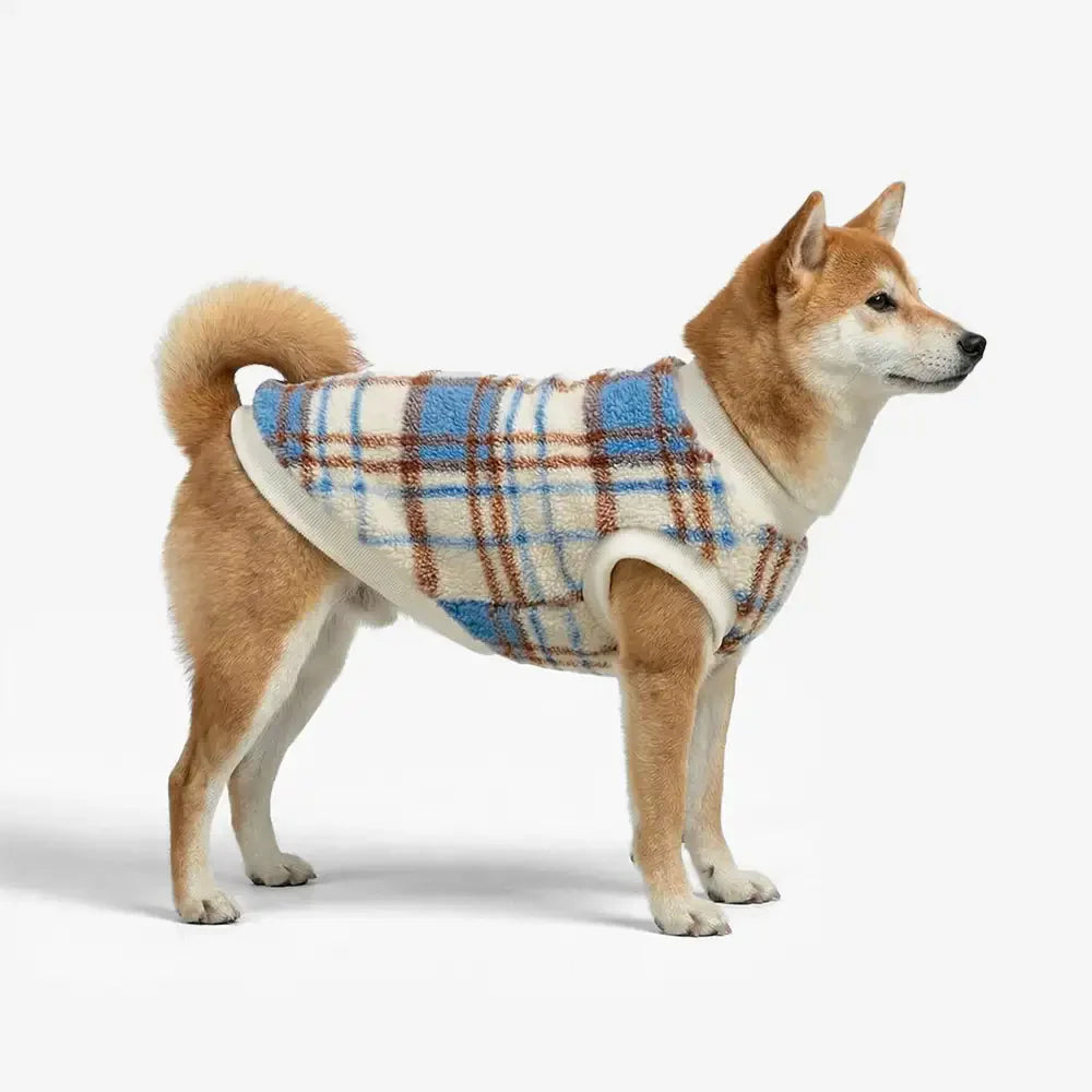 Kariert Bequem Warm Plüsch Hund Pullover Geeignet Für Alle Hunderassen
