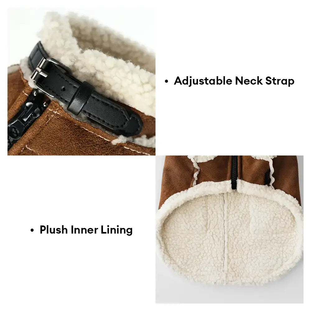 Retro Wildleder Dackel Hundeweste
