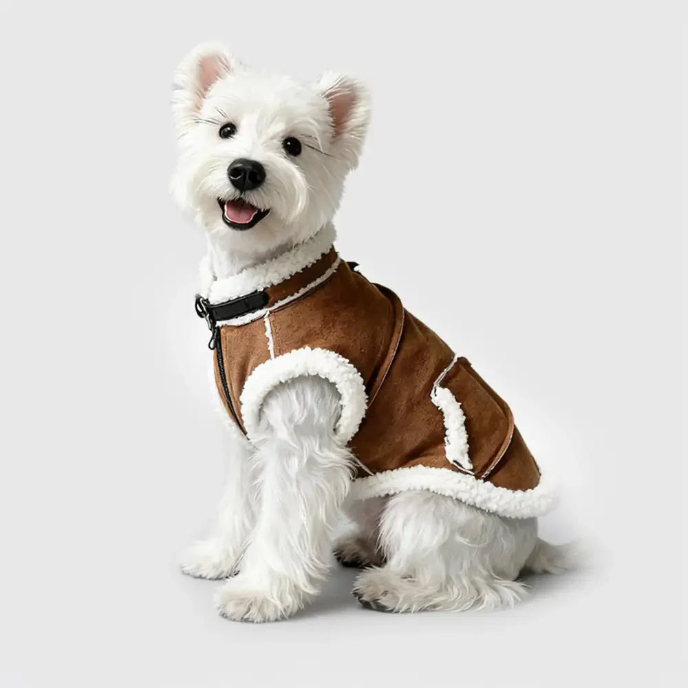 Retro Wildleder Dackel Hundeweste