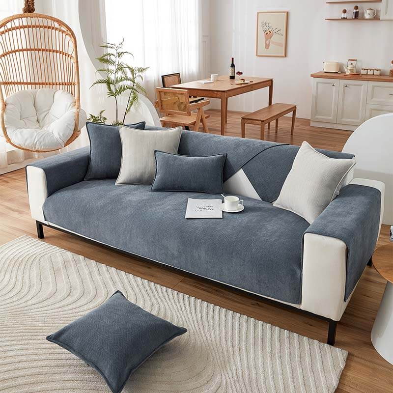 Wasserdichter Anwuchsverhindernder Outdoor Sofabezug aus Chenille mit Fischgrätenmuster